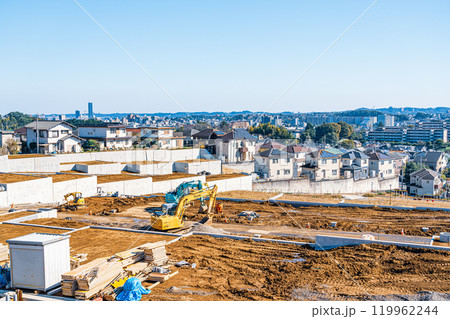 八王子市街を見渡す高台の造成地 119962244
