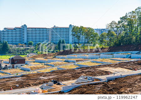 八王子市街を見渡す高台の造成地 八王子市街を見渡す高台の造成地 119962247