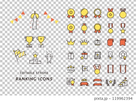 Ranking icon set (color) 119962394