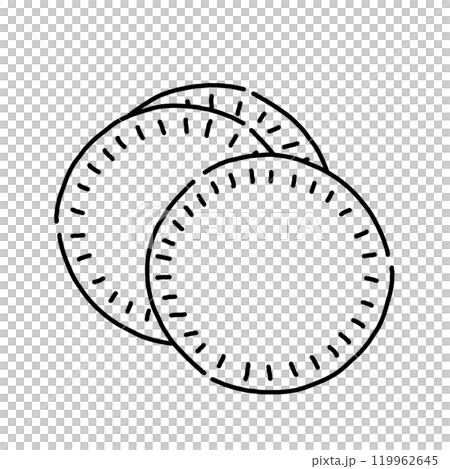 Paper plate - simple cutlery illustration Paper plate - simple cutlery illustration 119962645