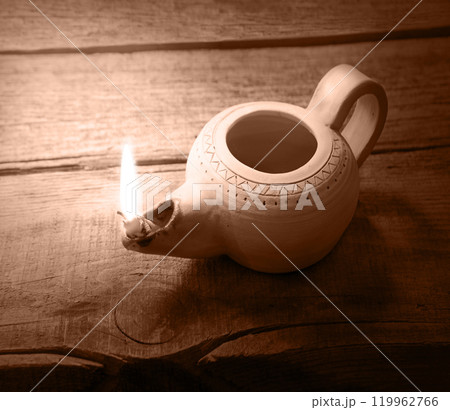 Old retro rural lamp pot 119962766