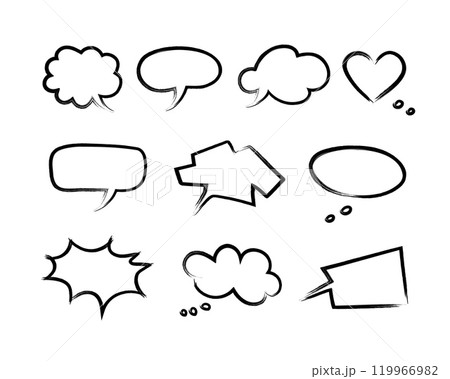 Grunge graffiti speech bubbles, dialog balloons Grunge graffiti speech bubbles, dialog balloons 119966982