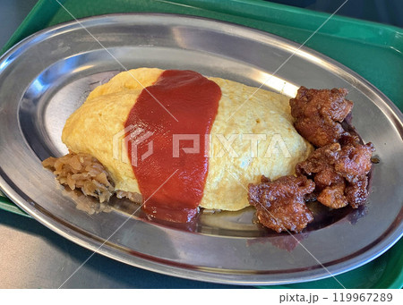 チャイニーズチキンオムライス 唐揚げ から揚げ オムライス チャイニーズチキンオムライス 唐揚げ から揚げ オムライス 119967289