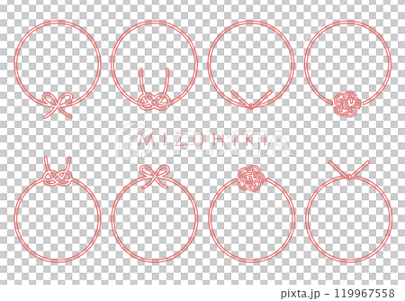 いろんな水引フレームのセット いろんな水引フレームのセット 119967558