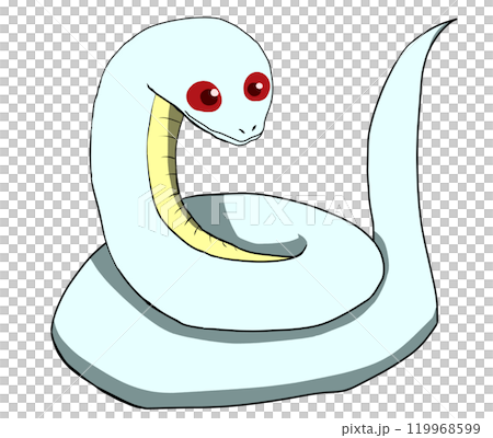 New Year's card material snake white snake year 119968599