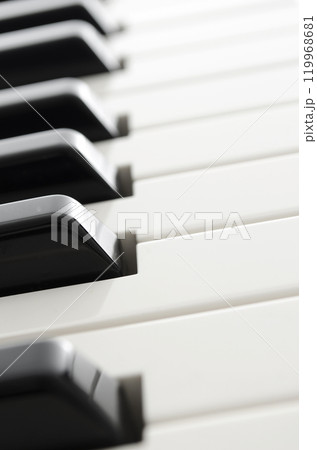 Detail of piano keyboard Detail of piano keyboard 119968681