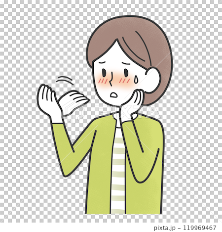 顔が火照る女性 119969467