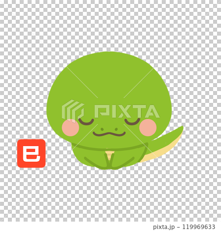 New Year's card material for the Year of the Snake: Bowing snake, no lines 119969633