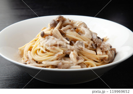 きのこのクリームソーススパゲッティー きのこのクリームソーススパゲッティー 119969652