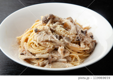 きのこのクリームソーススパゲッティー 119969659