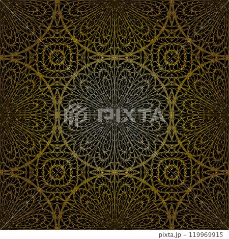 Geometric gold lace pattern 17 119969915