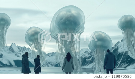 超常現象、巨大なクラゲ型の生物との遭遇 119970586