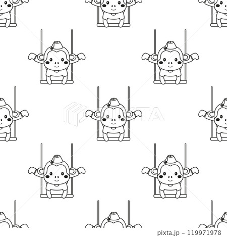 circus seamless pattern with monkey circus seamless pattern with monkey 119971978