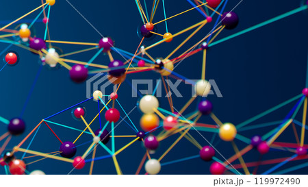 Galactic Web: A Vivid Network of Spheres and Lines 119972490