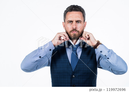 handsome man businessman tie necktie isolated on white, beauty handsome man businessman tie necktie isolated on white, beauty 119972696