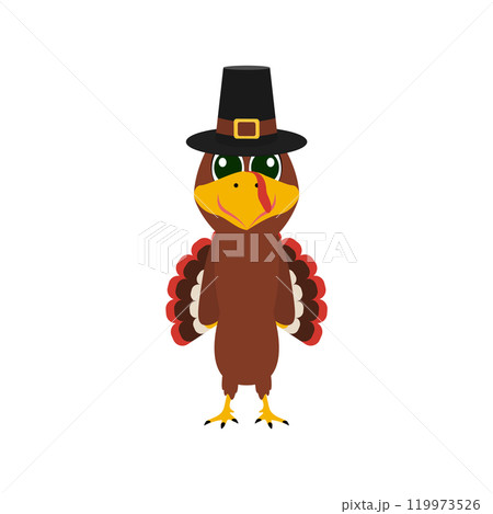 Turkey funny thanksgiving on white background  119973526