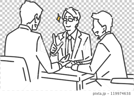 男人開商務會議的插圖 119974638