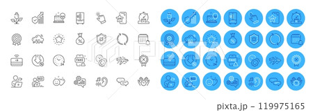 Cursor, 5g cloud and Video conference line icons pack. Star, Time management, Fake news web icon. Hearing, Timer, 24 hours pictogram. Insurance medal, Eco power, Contactless payment. Vector 119975165
