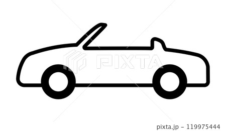 オープンカーのアイコン オープンカーのアイコン 119975444