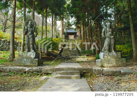 両子寺参道（仁王像・国東市） 119977205