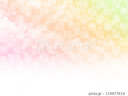 和紙のカラフル色の花 和紙のカラフル色の花 119977618