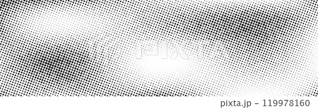 Grunge halftone background. Faded grit noise gradient texture. White and black sand wallpaper. Wide retro pixelated backdrop. Anime or manga style comic overlay. Halftone gritty print. Vector Grunge halftone background. Faded grit noise gradient texture. White and black sand wallpaper. Wide retro pixelated backdrop. Anime or manga style comic overlay. Halftone gritty print. Vector 119978160