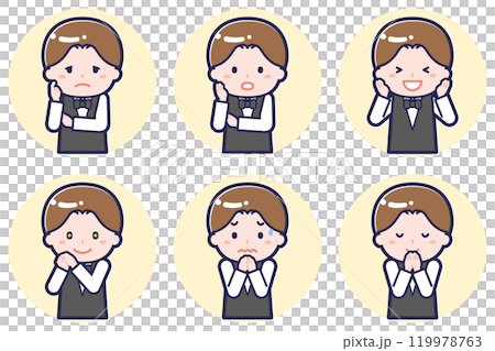 Waiter pose set_04 Waiter pose set_04 119978763