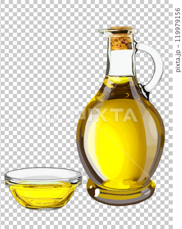 Olive oil (with bottle and stack bowl) 119979156