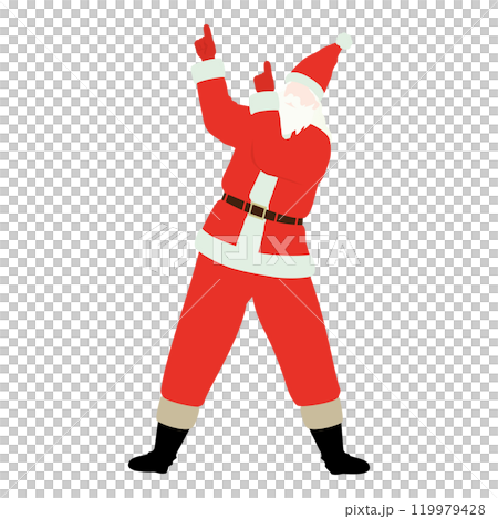 Vector illustration of Santa Claus pointing 119979428