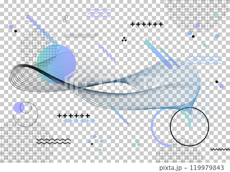線波幾何圖形背景素材 119979843