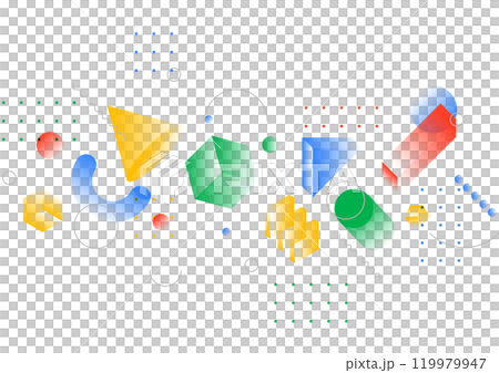 3D geometric graphic background material 119979947