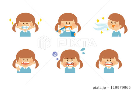 子供　歯の健康　イメージイラスト素材 119979966