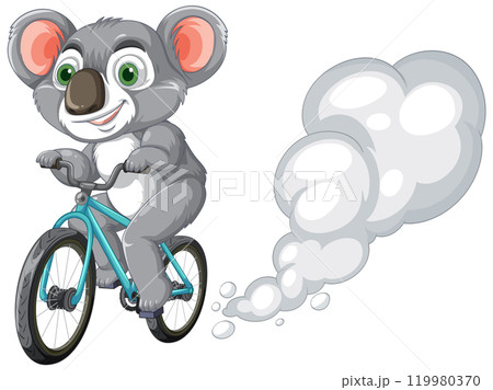 Koala Riding a Bicycle Adventure 119980370