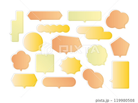 吹き出し素材セット 119980508