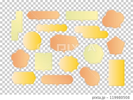 吹き出し素材セット 119980508