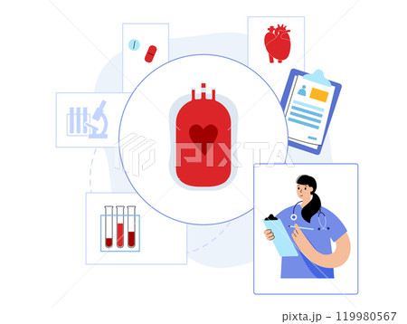 Hemophilia medical poster Hemophilia medical poster 119980567