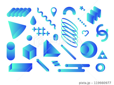 立体 幾何学 グラフィック 素材 立体 幾何学 グラフィック 素材 119980977