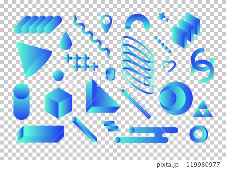 3D Geometry Graphic Material 119980977