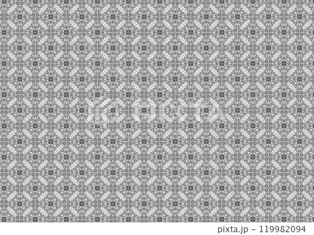 ビンテージカリグラフィ風背景素材（絨毯やカーペット風紫の線画バージョン） 119982094