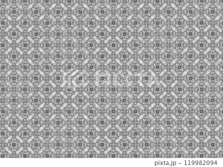 ビンテージカリグラフィ風背景素材（絨毯やカーペット風紫の線画バージョン） 119982094