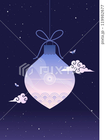 Christmas Ornament with Korean Traditional Pattern. Christmas Ornament with Korean Traditional Pattern. 119982677