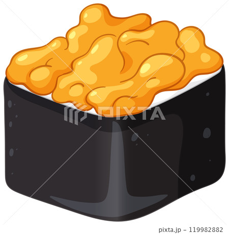 Delicious Sea Urchin Sushi Illustration Delicious Sea Urchin Sushi Illustration 119982882