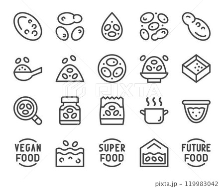 wolffia globosa line icon set wolffia globosa line icon set 119983042