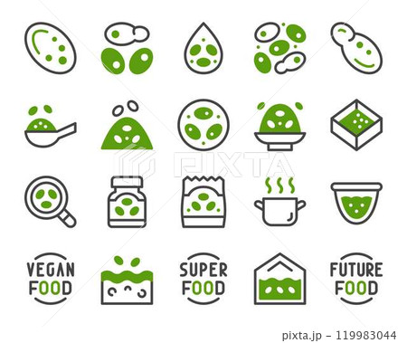 wolffia globosa two tone icon set wolffia globosa two tone icon set 119983044