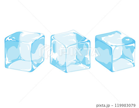 Ice Cubes Frozen Water Crystal Blocks 119983079