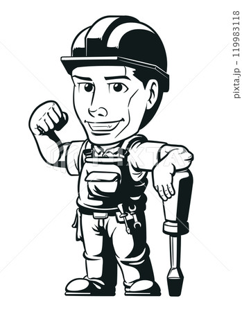 Silhouette Mechanic Auto Garage Repairman Technician 119983118