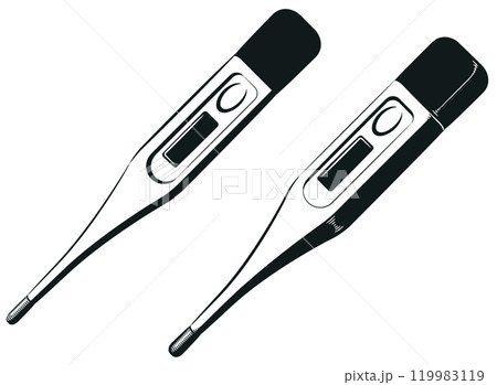 Silhouette Medical Thermometer Fever Temperature Device 119983119