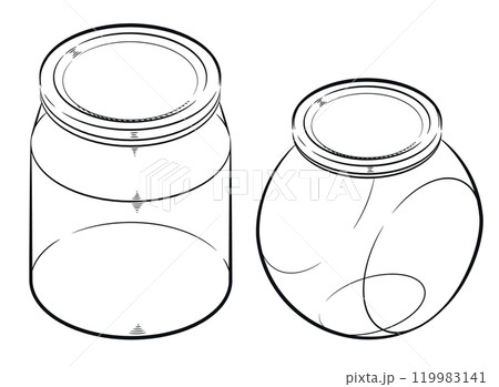 Sketch Jar Container Box Kitchen Storage Sketch Jar Container Box Kitchen Storage 119983141