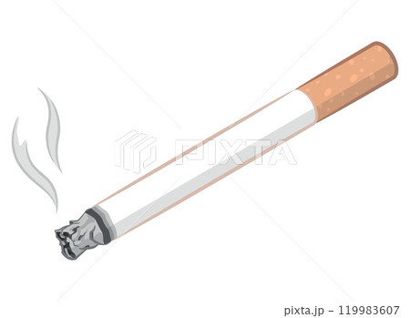 Cigarette Smokes Burnt Tobacco Addiction Cartoon Cigarette Smokes Burnt Tobacco Addiction Cartoon 119983607