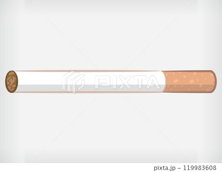 Cigarette Unlit Nicotine Addiction Smoking Cartoon Cigarette Unlit Nicotine Addiction Smoking Cartoon 119983608
